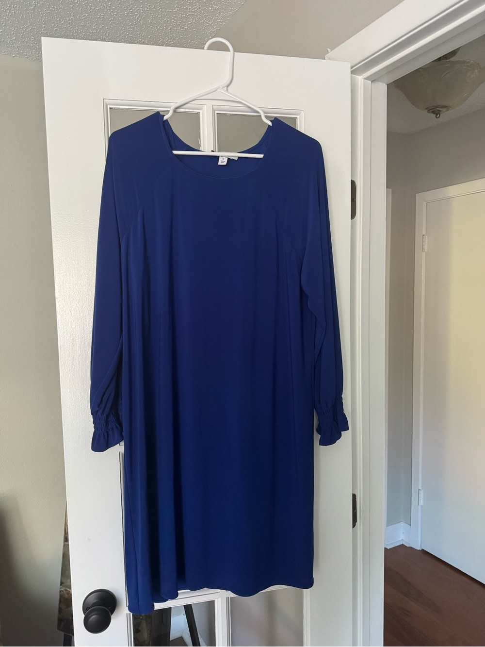Nine West Cobalt Blue Long Sleeve Shift Dress